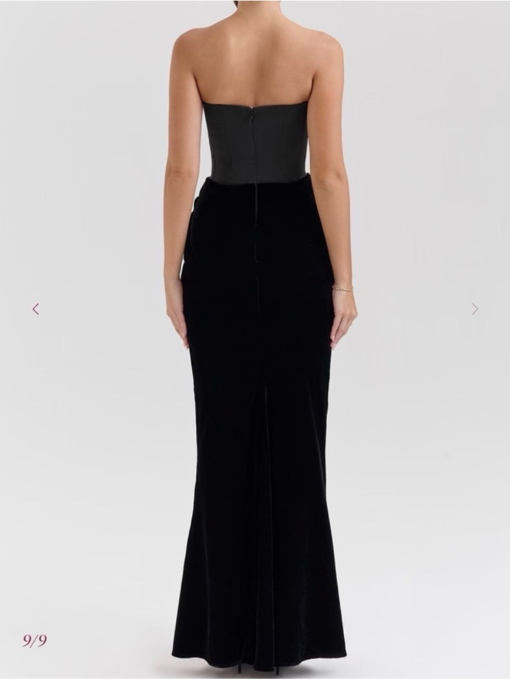 House of CB Black 'Persephone' Maxi Strapless Dress corset - Picture 4 of 9